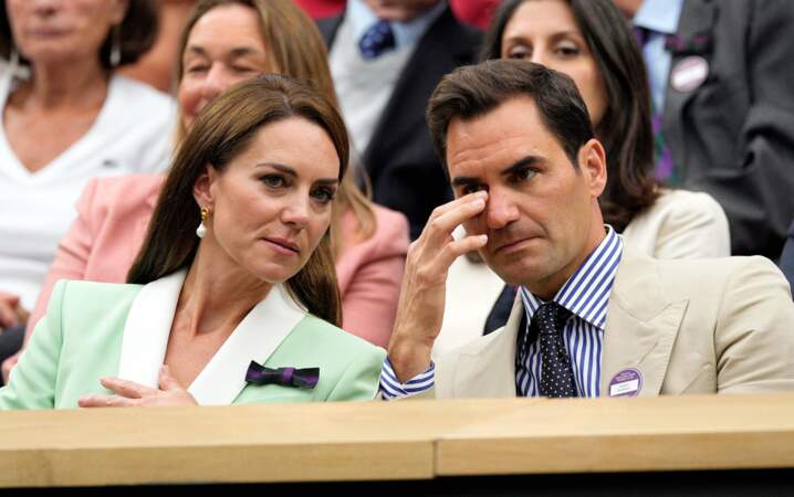 Kate Middleton et Roger Federer à Wimbledon 2023