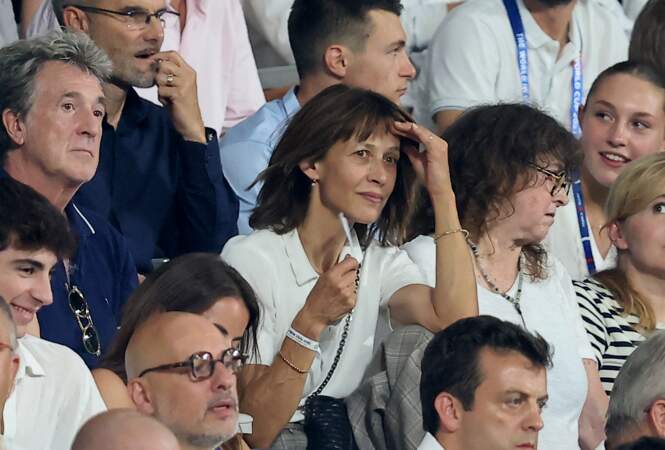 Sophie Marceau et François Cluzet dans les tribunes du Stade de France