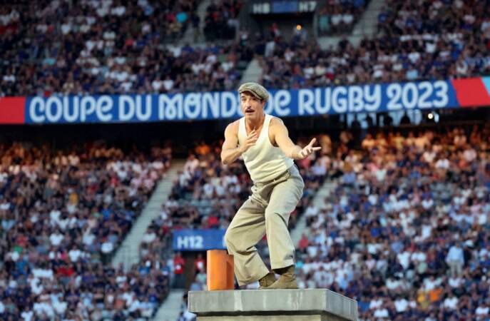 Jean Dujardin était la star de la cérémonie d'ouverture de la Coupe du monde de rugby France 2023 au Stade de France ce vendredi 8 septembre