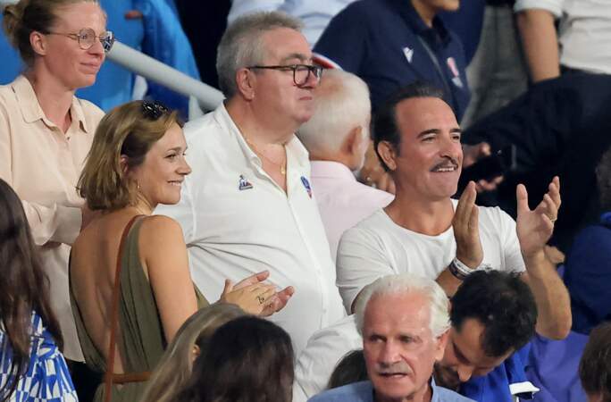 Jean Dujardin et sa femme Nathalie Péchalat au Stade de France
