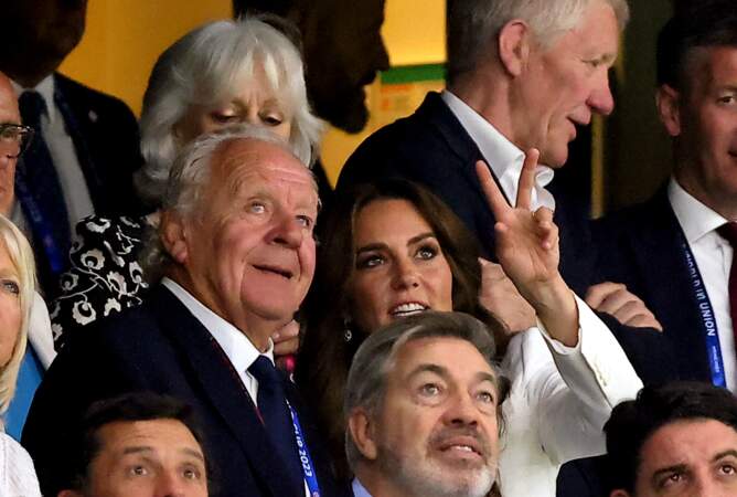 Kate Middleton et Bill Beaumont étaient très heureux pendant ce match