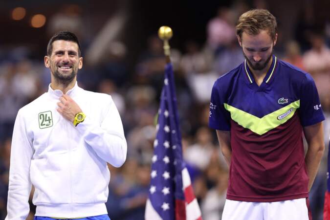 Ce jour avait lieu la finale du simple messieurs de l'US Open, opposant Novak Djokovic à Daniil Medvedev.