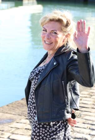Anne-Elisabeth Blateau lors du photocall de la série "Scènes de ménages" lors de la 25ème édition du Festival de la fiction de la Rochelle