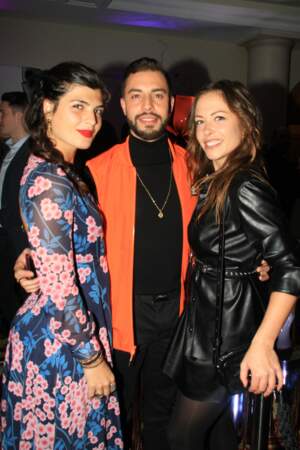 Héloïse Valli, Marwan Berreni et Dounia Coesens lors de la soirée Le grand dîner à l'Hôtel Marriott à Paris, en janvier 2020. 