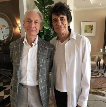 Deux Rolling Stones pour le prix d'un : Charlie Watts et Ronnie Wood.