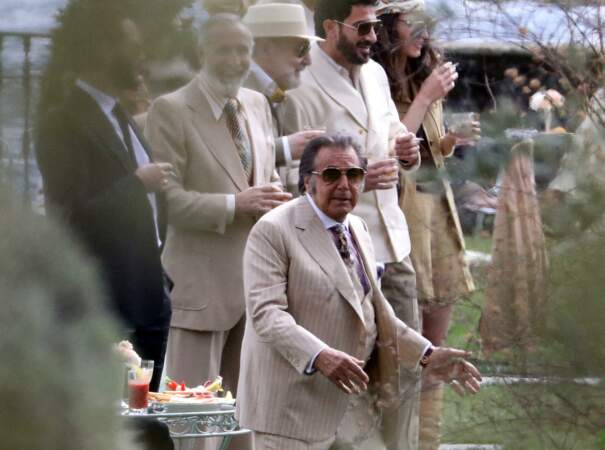 Al Pacino sur le tournage de Gucci au Lac de Côme, Italie