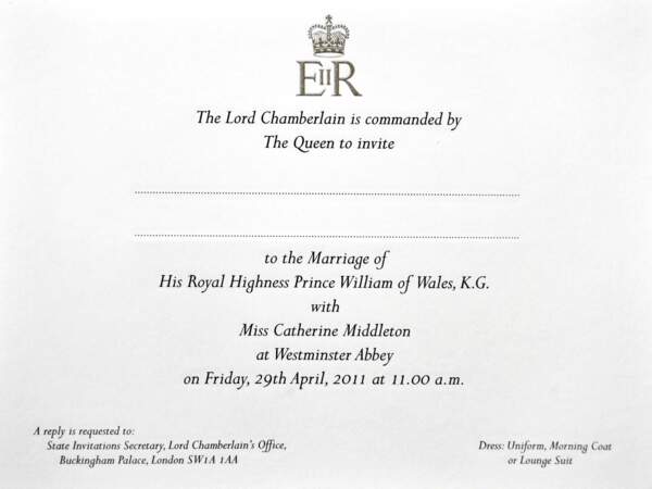 Pour avoir la chance de participer au mariage royal de l'année, encore fallait-il recevoir le précieux faire-part officiel !