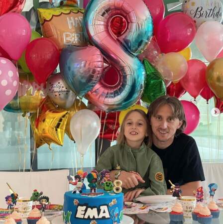 Luka Modric a fêté les 8 ans de sa fille Ema en grande pompe.
