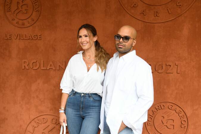 Vitaa et Saïd Boussif, son manager, à Roland-Garros, samedi 12 juin.