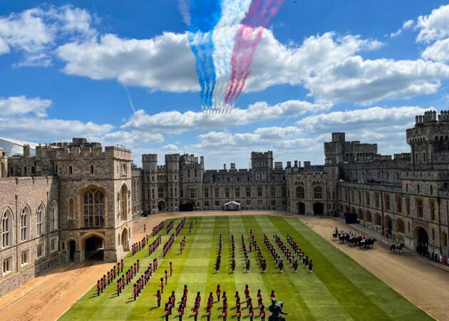 Samedi 12 juin, Elizabeth II a assisté au traditionnel Trooping the Colour.
