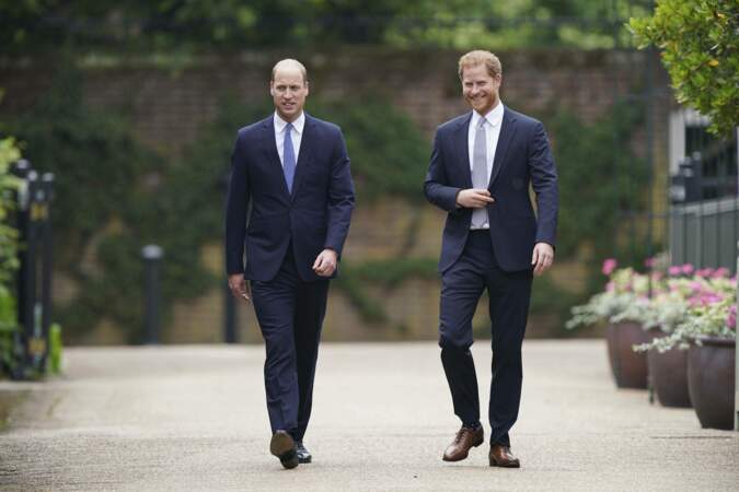 Harry et William arrivent pour rendre hommage à leur mère, Lady Diana