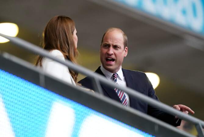 Kate Middleton et le prince William au stade de Wembley pour la finale de l'Euro Angleterre-Italie