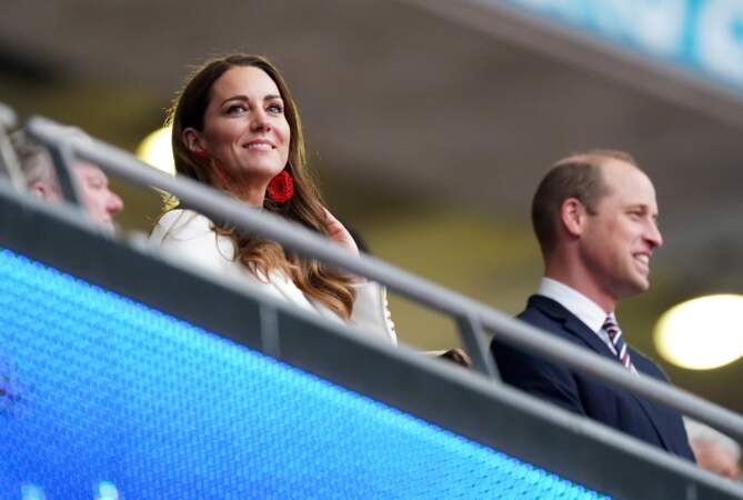 Kate Middleton et le prince William au stade de Wembley pour la finale de l'Euro Angleterre-Italie