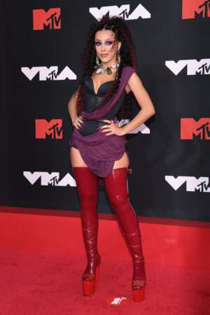 Doja Cat, maîtresse de cérémonie des MTV Video Music Awards 2021 à New York.