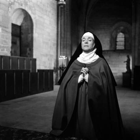 Micheline Presle en soeur dans le film censuré de Jacques Rivette "La religieuse" (1967).