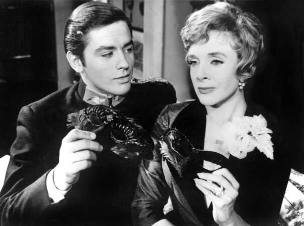 Avec Alain Delon dans "Christine" en 1958.