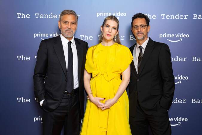 George Clooney, son actrice Lily Rabe le producteur Grant Heslov