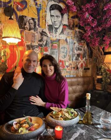 On commence avec du love : Zinédine Zidane et son épouse Véronique.