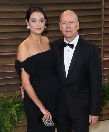 Bruce Willis et sa femme Emma Hemming à la soirée des Oscars en 2014