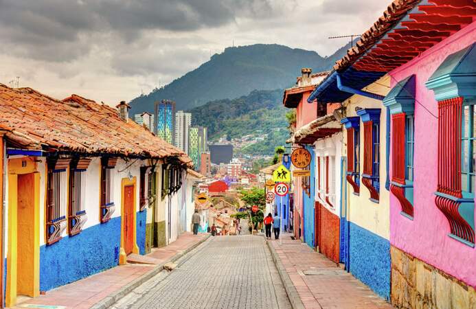 Notamment le quartier historique coloré de La Candelaria, à Bogotá.