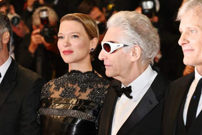 Elle a monté les marches avec le réalisateur du film Les crimes du futur, David Cronenberg.