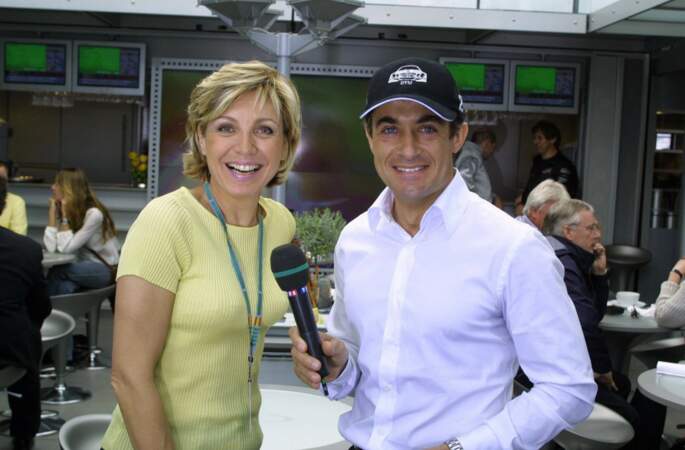 2015 : Avec Jean Alesi, sur le tournage d'un reportage sur le Grand Prix d'Espagne de Formule 1