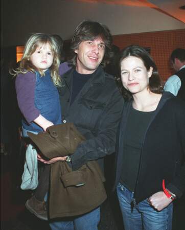 Charlotte Valandrey et son mari Arthur Lecaisne avec leur fille Tara née en 2000 (ici en 2003).