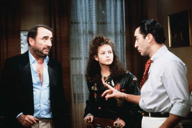 Pour son second rôle dans "Taxi boy" entre Claude Brasseur et Richard Berry (1986).