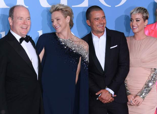 Orlando Bloom, Katy Perry et les monégasques lors d'un Gala sur la protection des océans 