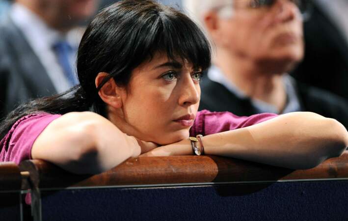 La chanteuse est présente à chaque rencontre pour soutenir son homme. Elle assiste ici à l'ATP Paris Indoor, en 2009.