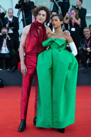 Timothée Chalamet et Taylor Russell sur le tapis rouge de Bones and All à la Mostra de Venise 2022