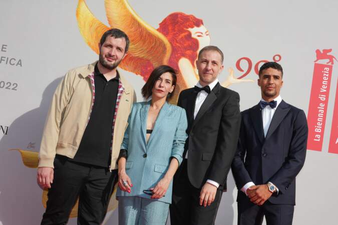 L'équipe de Pour la France à la Mostra : Karim Leklou, Lubna Azabal, Director Rachid Hami et Shain Boumedine