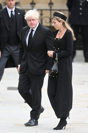 Boris Johnson et Carrie Johnson arrivent à l'abbaye de Westminster