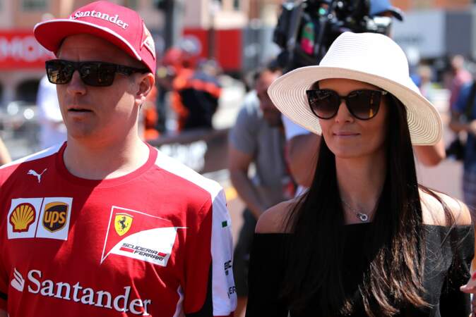 Kimi Räïkkönen et son épouse Minttu Virtanen, au Grand Prix de Monaco en 2015
