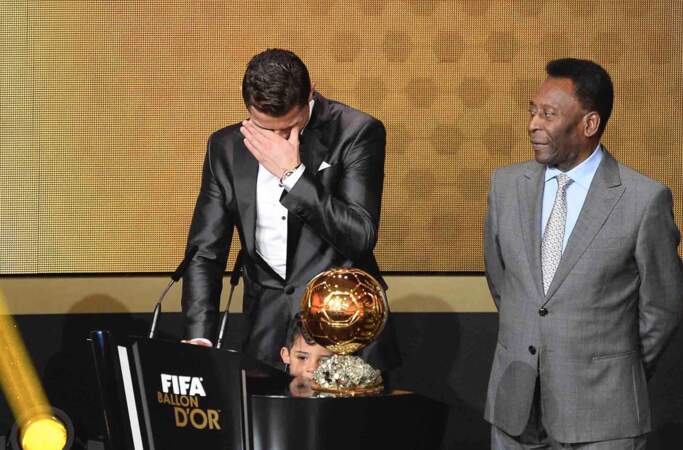 Pelé, tout en retenue, devant l'émotion de Cristiano Ronaldo, en 2013