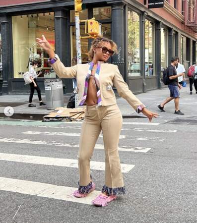 Et Paola Locatelli a enfilé de très étranges mocassins à New York.
