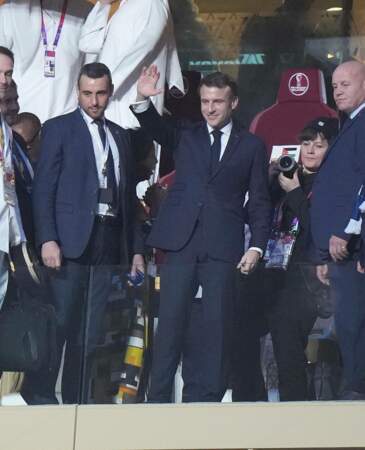 Dans les gradins, le président Emmanuel Macron était présent pour soutenir l'équipe de France