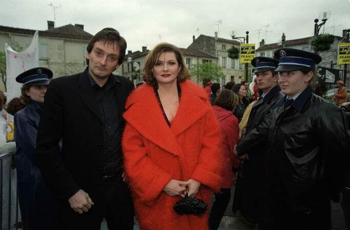 Pierre Palmade et Catherine Jacob au 19e festival du film policier qui a eu lieu en 2000 à Beaune.