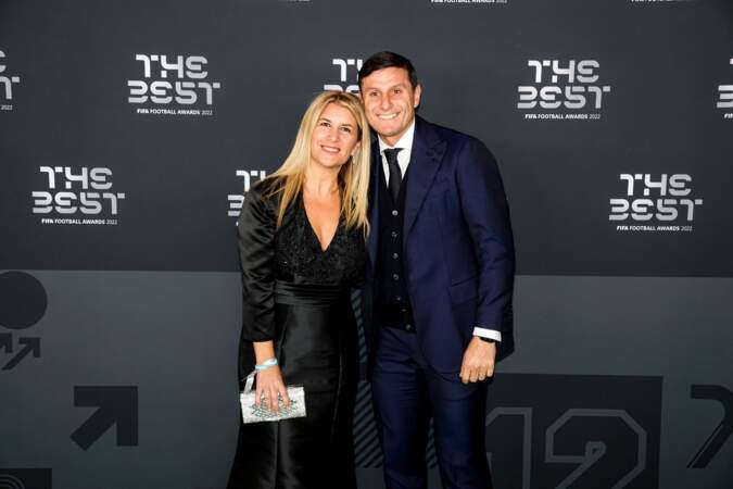 L'Argentin Javier Zanetti et sa femme Paula Zanetti