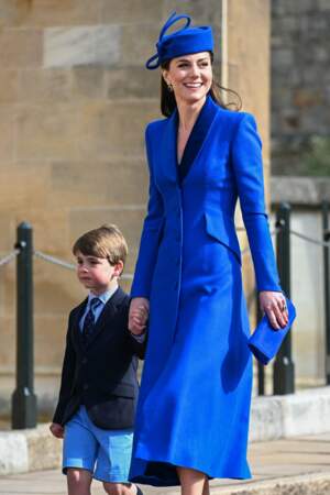Kate Middleton et son fils Louis vêtus de bleu pour l'occasion