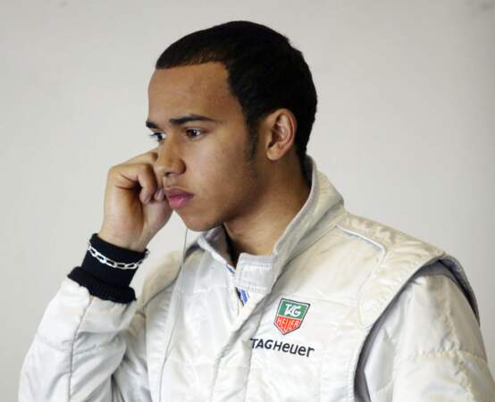 Lewis Hamilton en 2004 lors de ses débuts en Formule 3. 