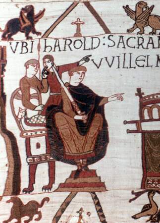 La tapisserie de Bayeux retrace la conquête de Guillaume, duc de Normandie, pour le trône d'Angleterre en 1066.