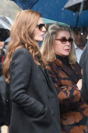 Catherine Deneuve et sa fille Chiara Mastroianni ont assisté aux obsèques d'Hervé Temime