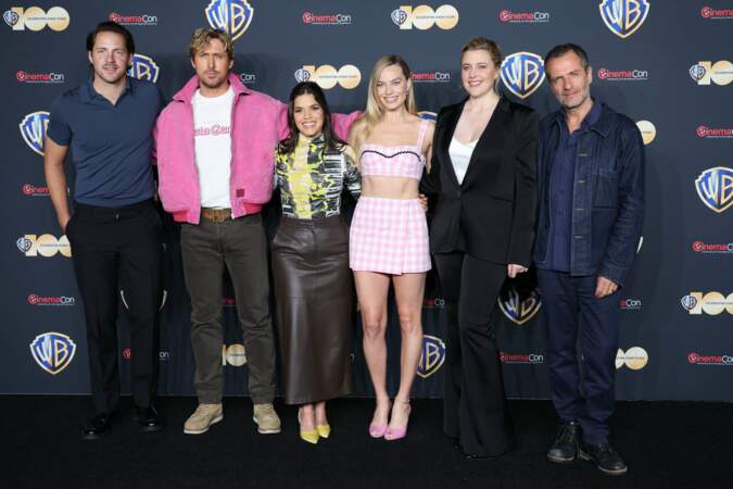 Tom Ackerley, Ryan Gosling, America Ferrera, Margot Robbie, Greta Gerwig et David Heyman.