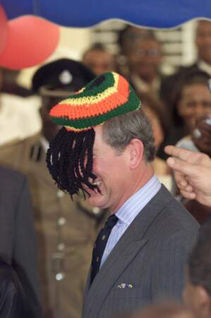 De passage en Jamaïque en 2000, il n'a pas hésité à porter un chapeau typique !