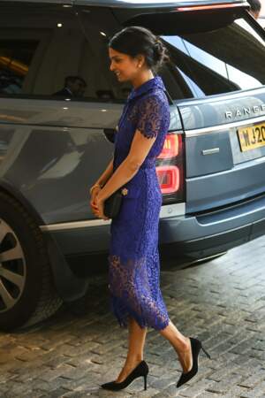 L'épouse du Premier ministre du Royaume-Uni arrive au palais de Buckingham