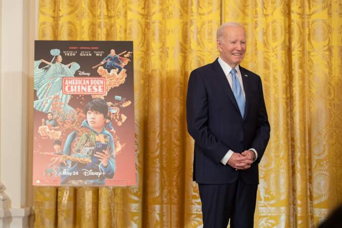 Joe Biden semblait très heureux de cette projection organisée à la Maison-Blanche