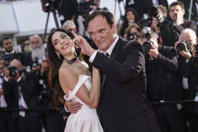 Danielle Pick et Quentin Tarantino très complices sur le red carpet