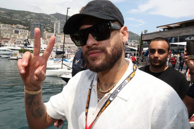 Le footballeur du PSG Neymar s'est rendu sur le Rocher pour le GP de Monaco