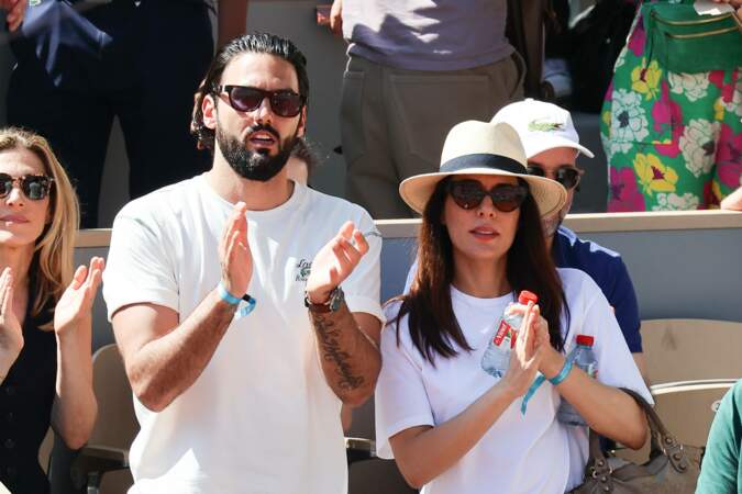 Sofia Essaïdi et son compagnon Adrien Galo à Roland-Garros